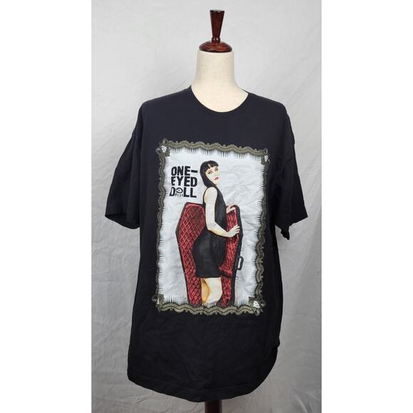 One-Eyed Doll Black Graphic Tee - Picture 1 of 4
